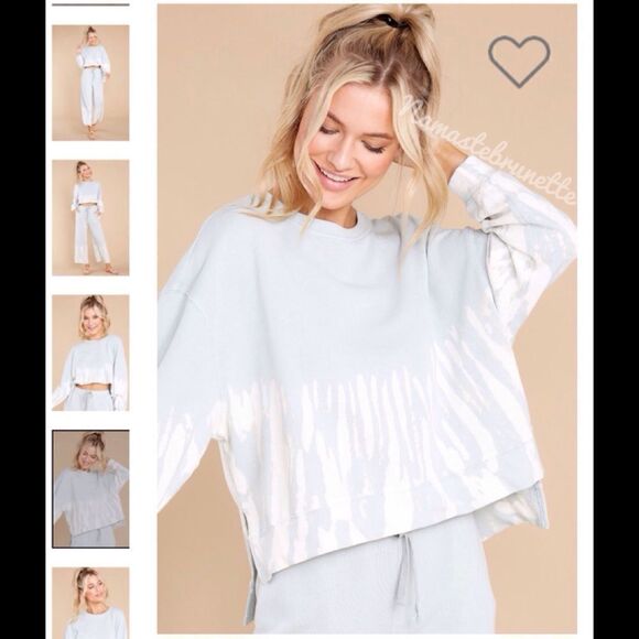 NWT SMALL ICED BLUE LONG SLEEVE TIE DYE PULLOVER TOP - Picture 9 of 16